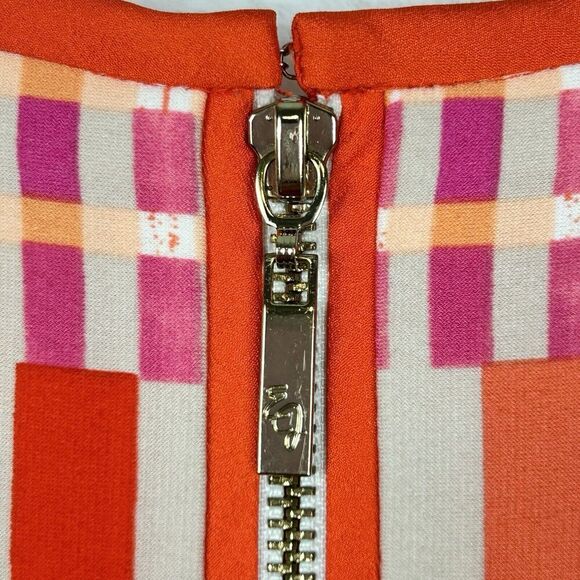 Eliza J Sz 4 Geometric Striped Shift Dress Colorful Stretch Career Spring Event - Picture 4 of 10